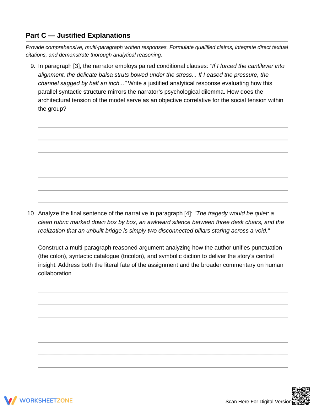 Ready Connotation & Emphasis Worksheet | Grade 9 English I - Page 6