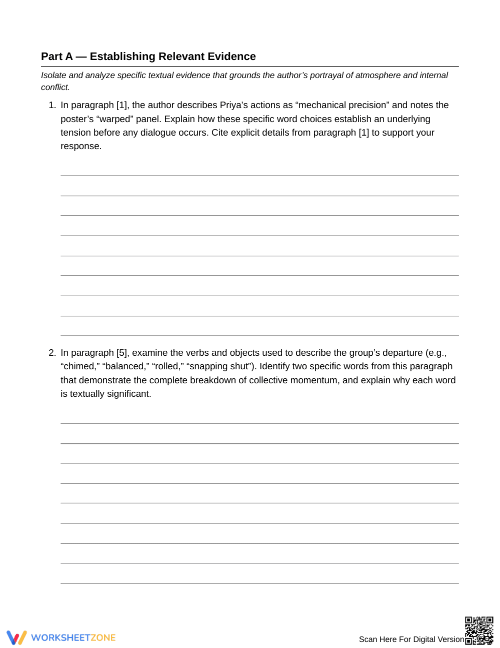 Essential Defending Diction Worksheet | Grade 9 English I - Page 3
