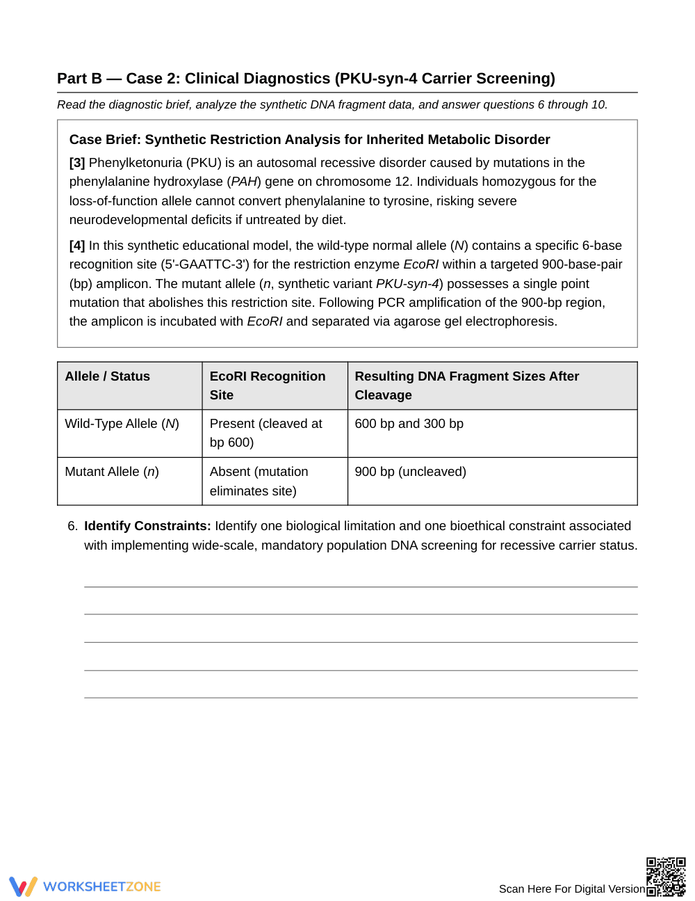 Essential Genetic Technology Worksheet | Grade 9 Biology - Page 4