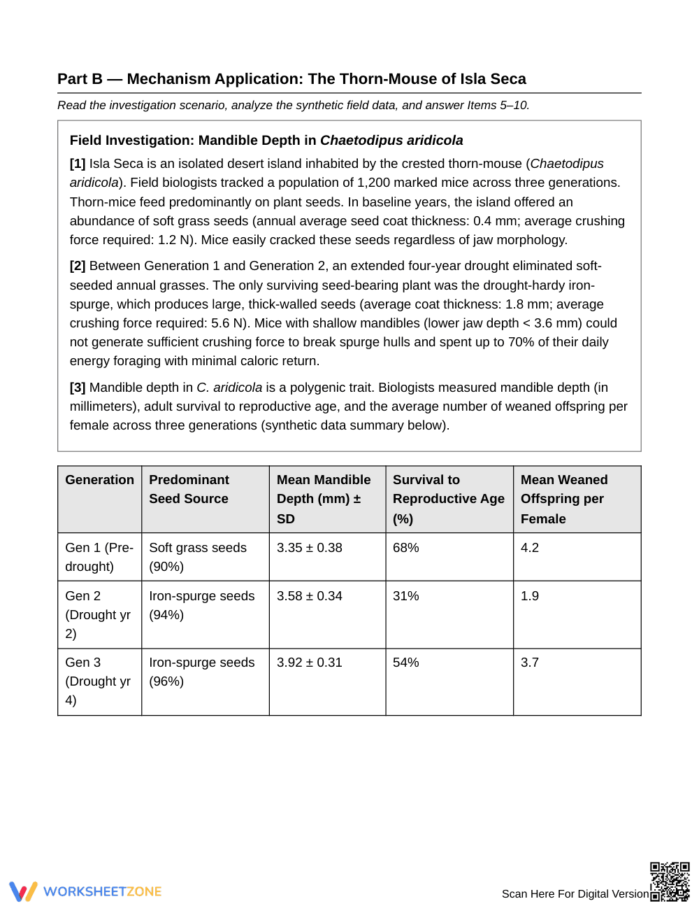 Essential Variation & Selection Worksheet | Grade 9 Biology - Page 3