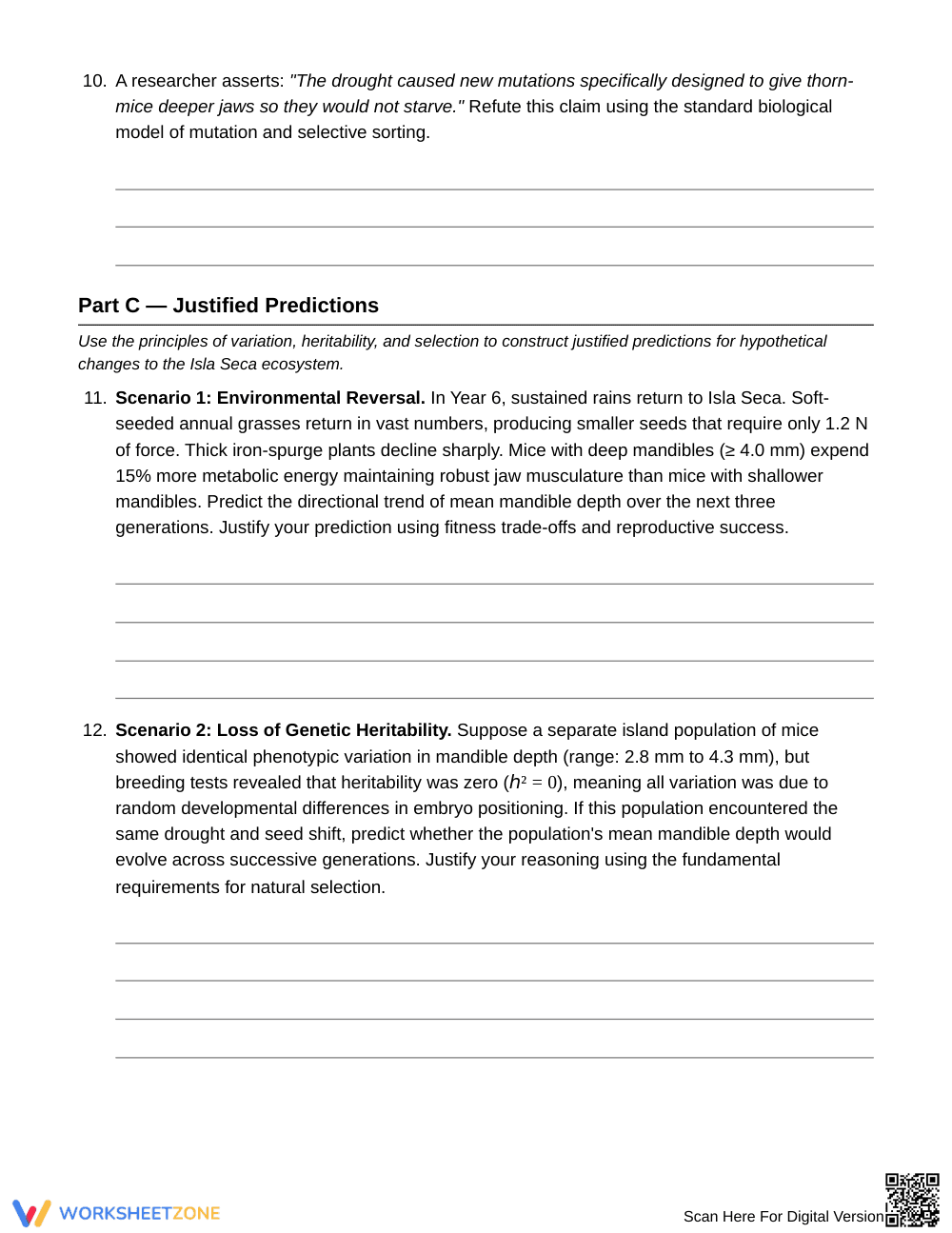 Essential Variation & Selection Worksheet | Grade 9 Biology - Page 5