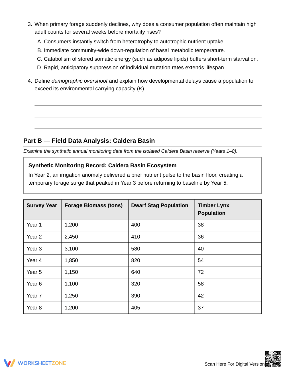 Essential Delayed Response Worksheet | Grade 9 Biology - Page 2