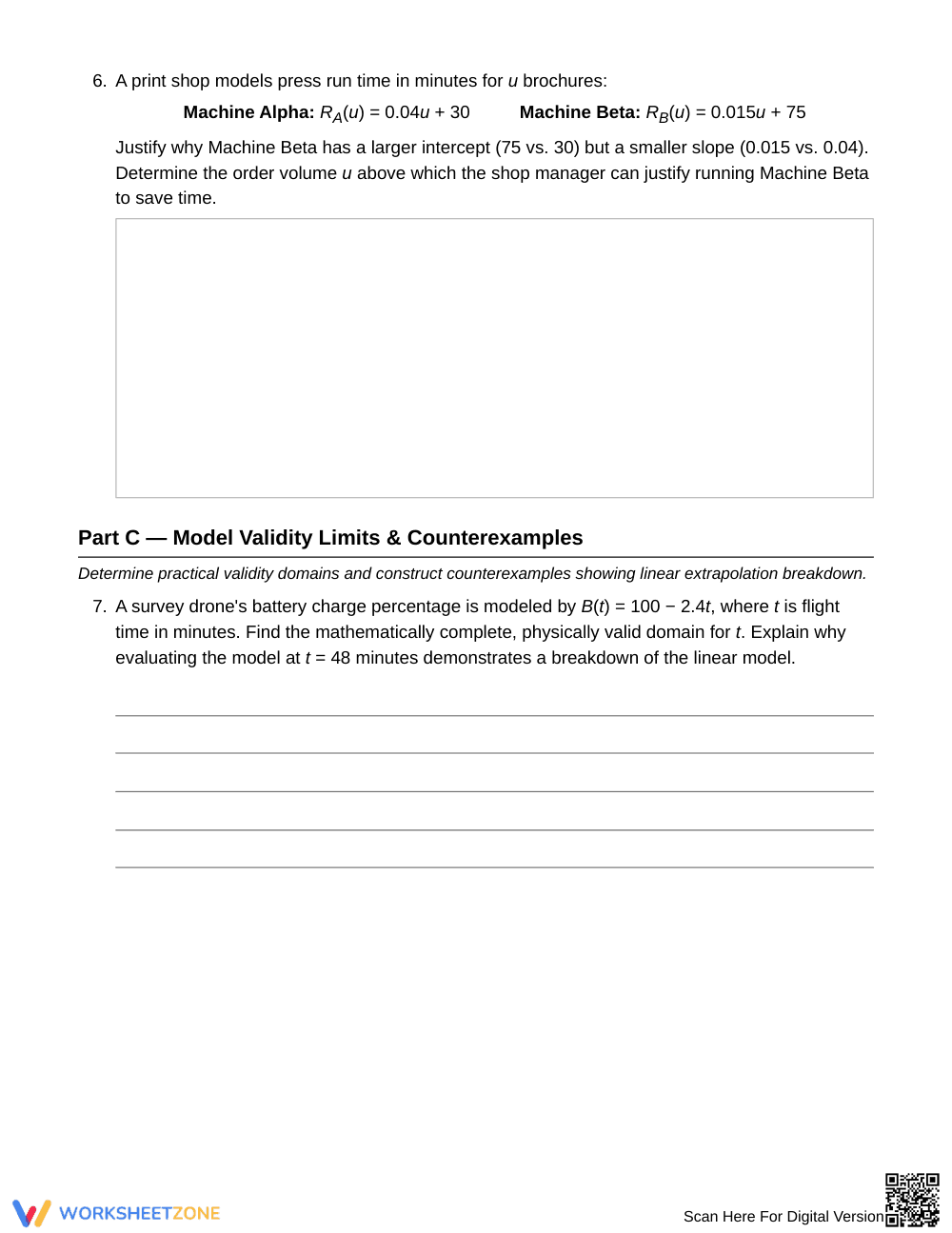 Essential Model Parameters Worksheet | Grade 9 Algebra I - Page 4