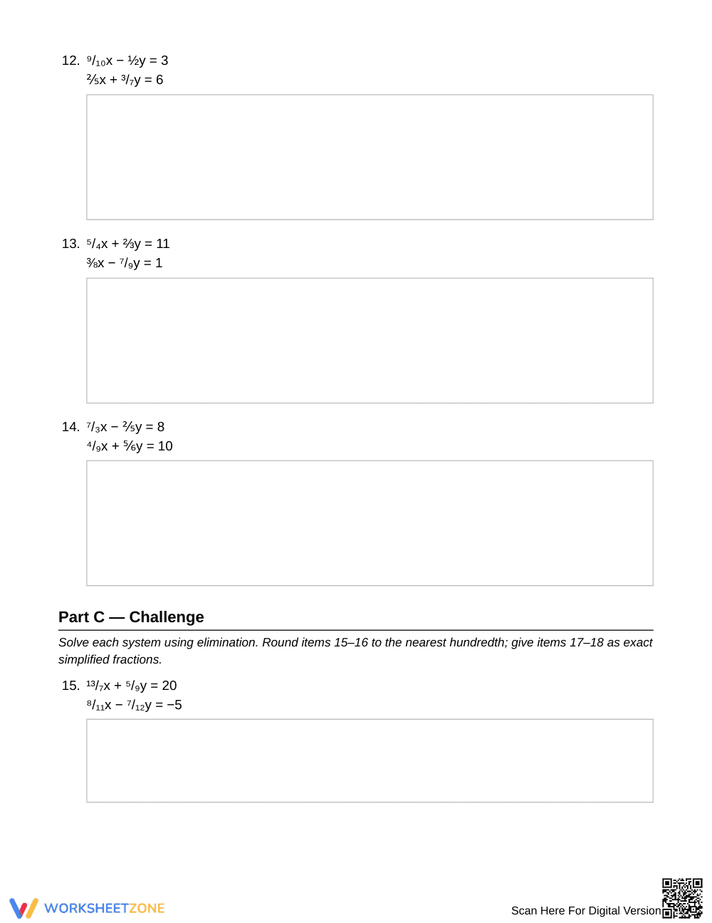 Essential Elimination Worksheet | Grade 9 Algebra I - Page 4
