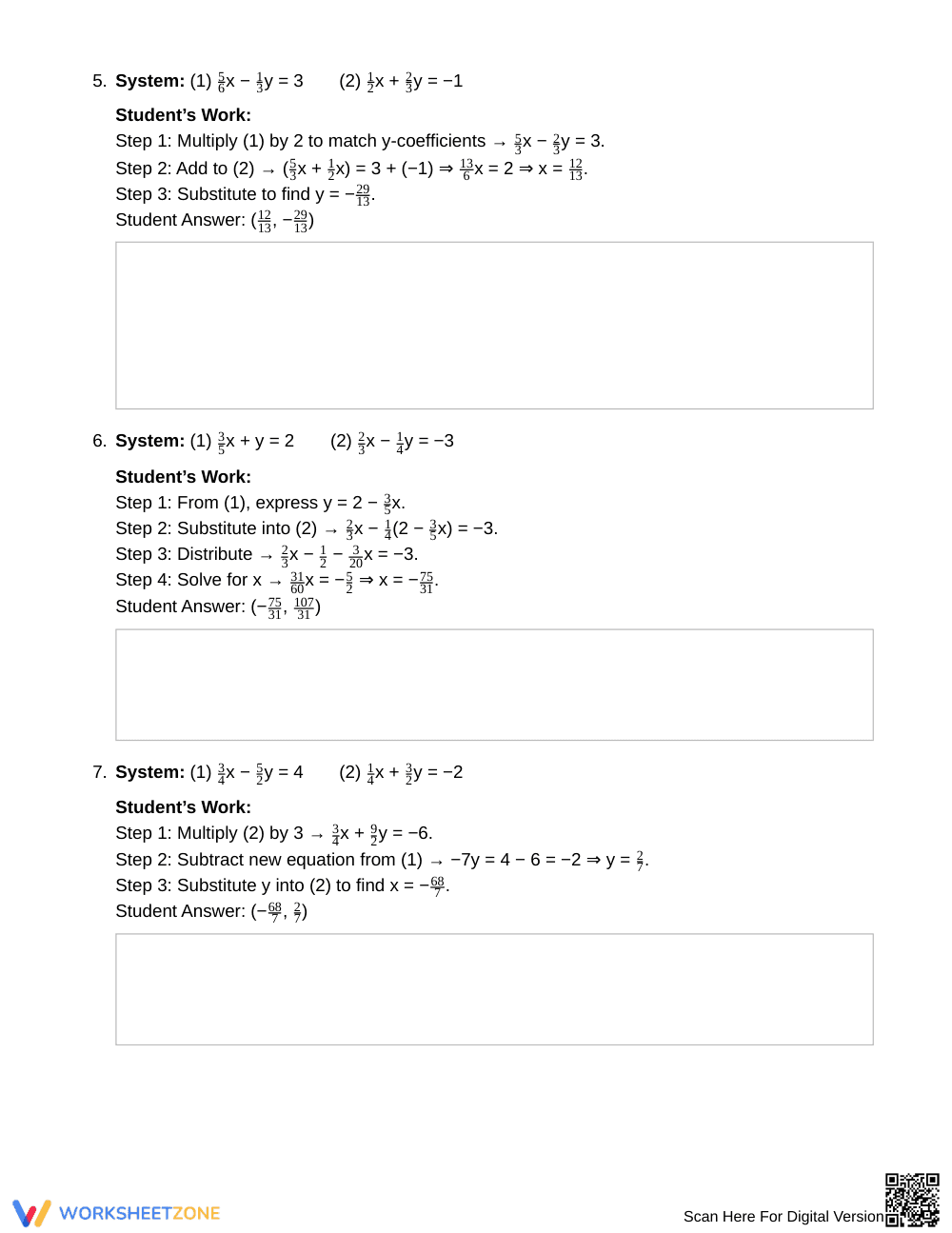 Aligned Systems Error Analysis Worksheet | Grade 9 Algebra I - Page 3
