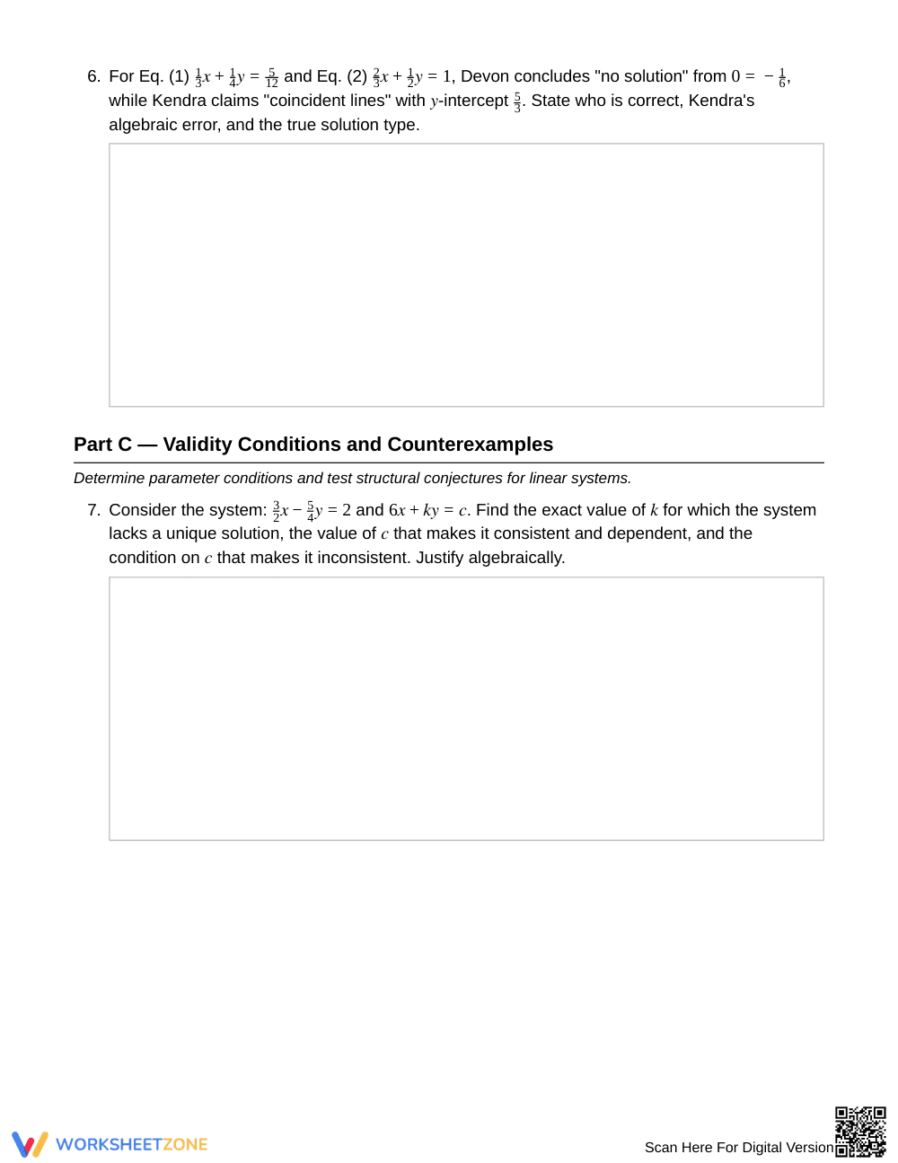 Essential Solution Types Worksheet | Grade 9 Algebra I - Page 4