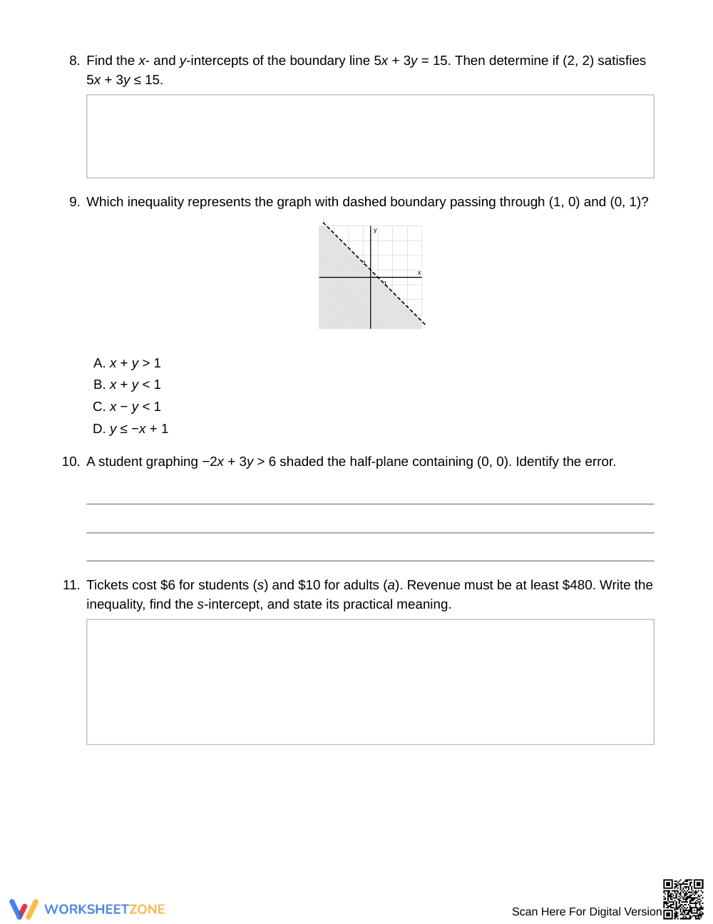 Proven Graphing Half-Planes Worksheet | Grade 9 Algebra I - Page 3