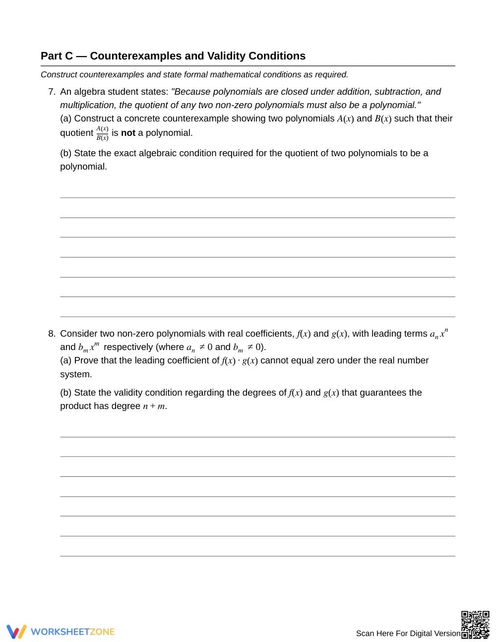 Essential Polynomial Product Worksheet | Grade 9 Algebra I - Page 5