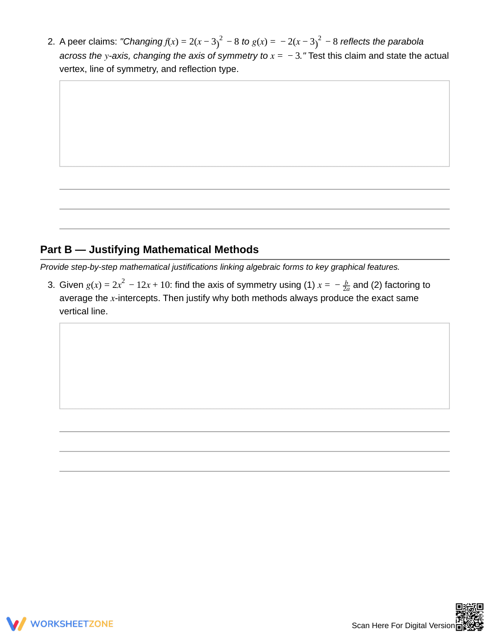 Complete Graph Key Features Worksheet | Grade 9 Algebra I - Page 2