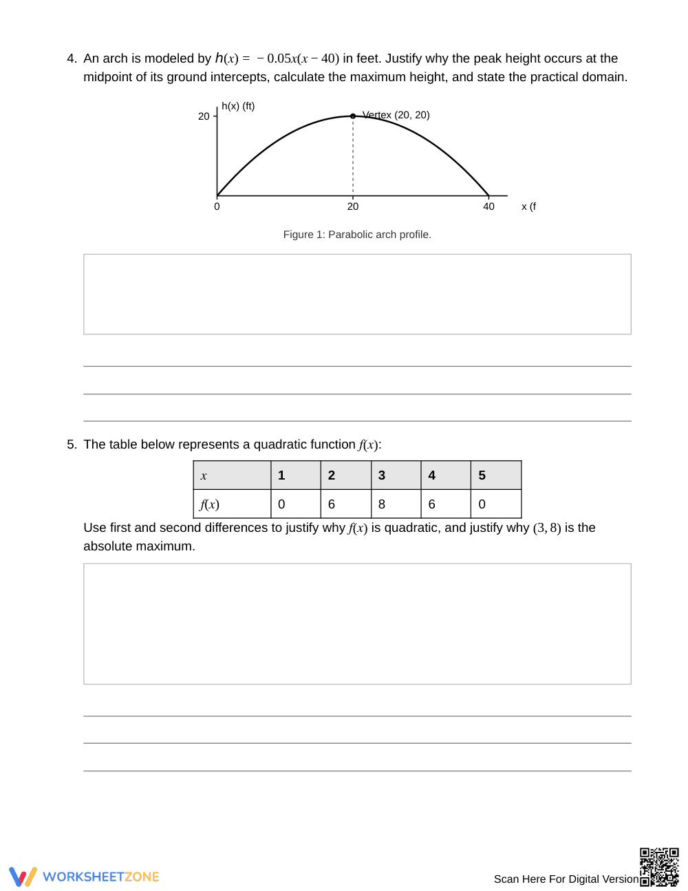Complete Graph Key Features Worksheet | Grade 9 Algebra I - Page 3