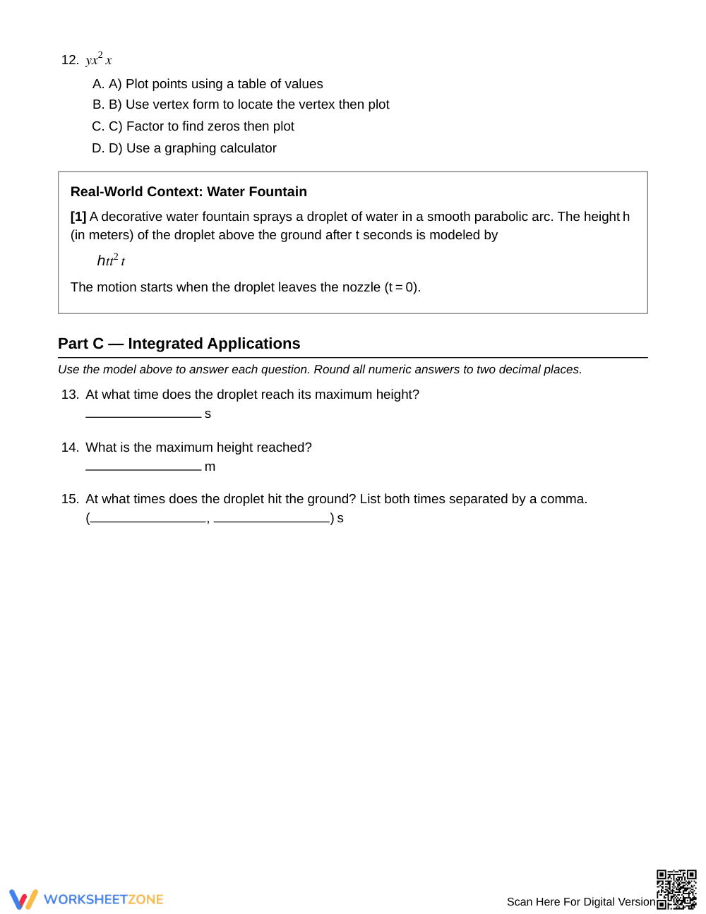 Free Mix Graphing & Feature Worksheet | Grade 9 Algebra I - Page 3