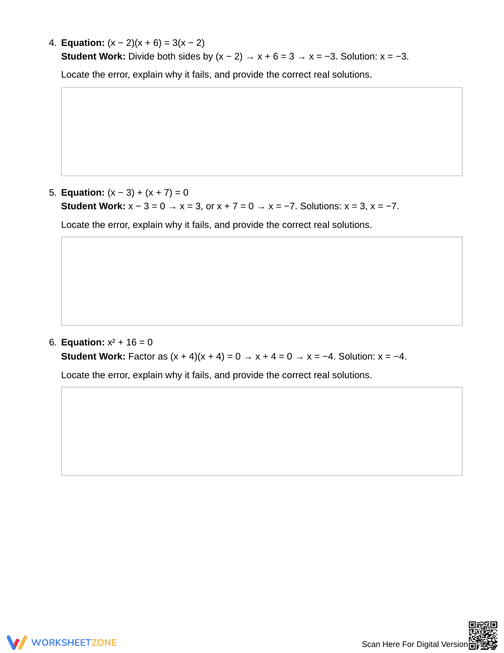 Proven Zero-Product Property Worksheet | Grade 9 Algebra I - Page 3