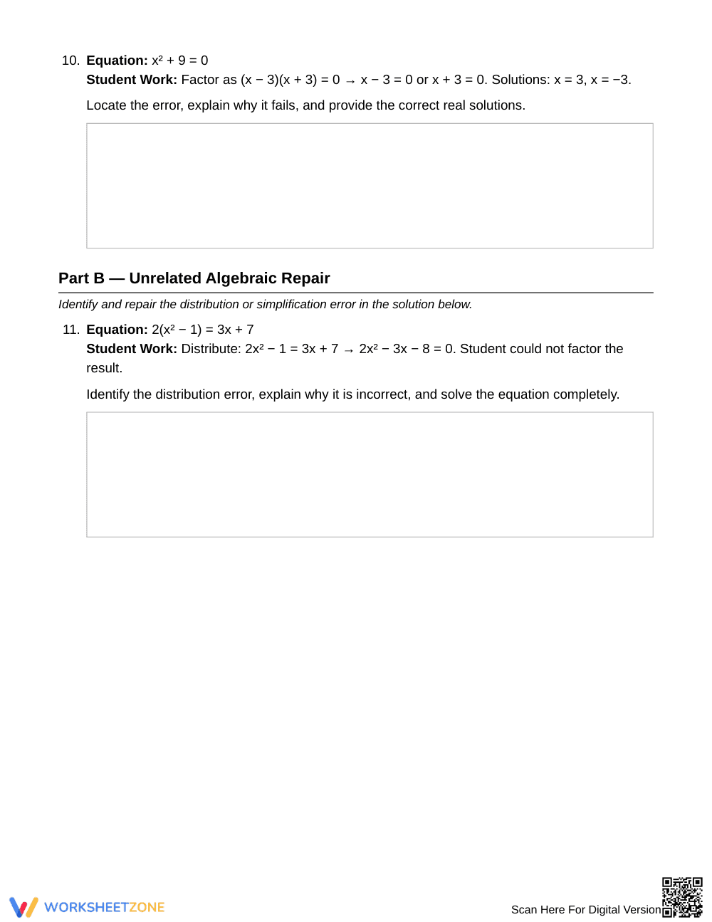Proven Zero-Product Property Worksheet | Grade 9 Algebra I - Page 5