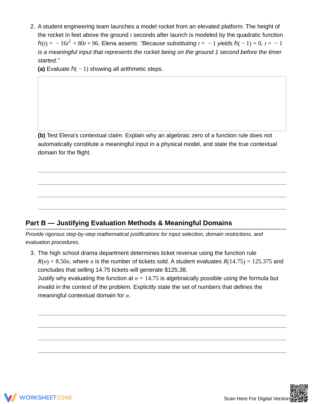 Essential Meaningful Inputs Worksheet | Grade 9 Algebra I - Page 2