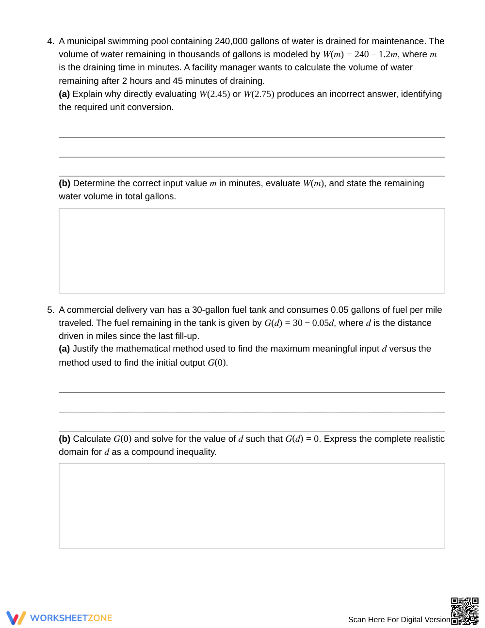 Essential Meaningful Inputs Worksheet | Grade 9 Algebra I - Page 3