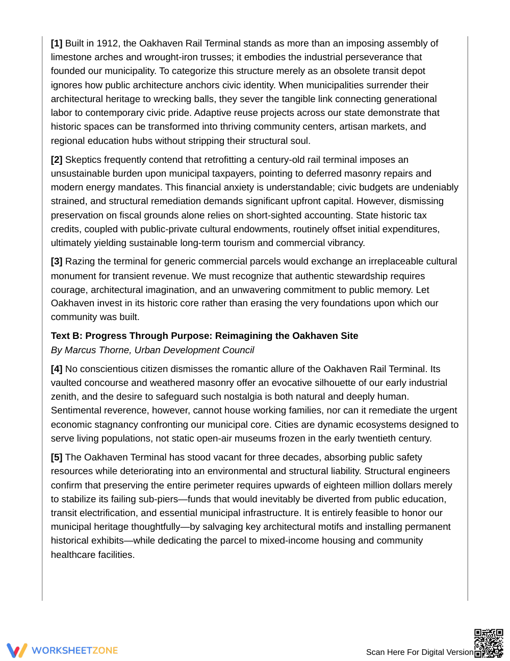 Free Tone Concessions Viewpoint Worksheet | Grade 9 - Page 2