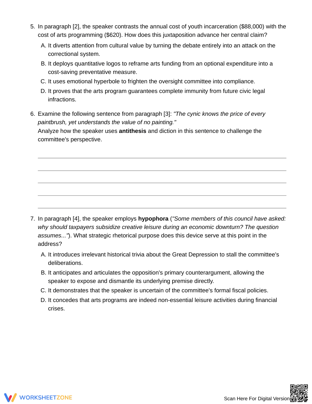 Essential Rhetorical Appeals Worksheet | Grade 10 English II - Page 4