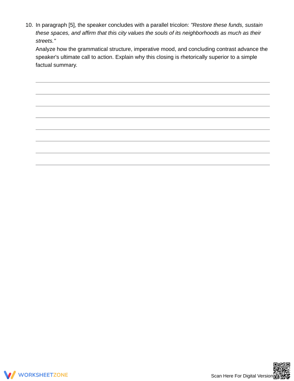 Essential Rhetorical Appeals Worksheet | Grade 10 English II - Page 6