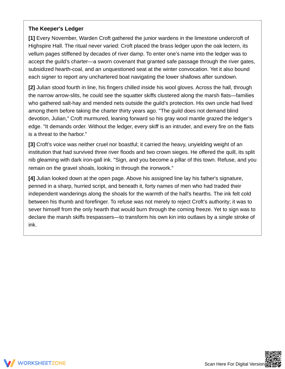 Complete Claim & Commentary Worksheet | Grade 10 English II - Page 2