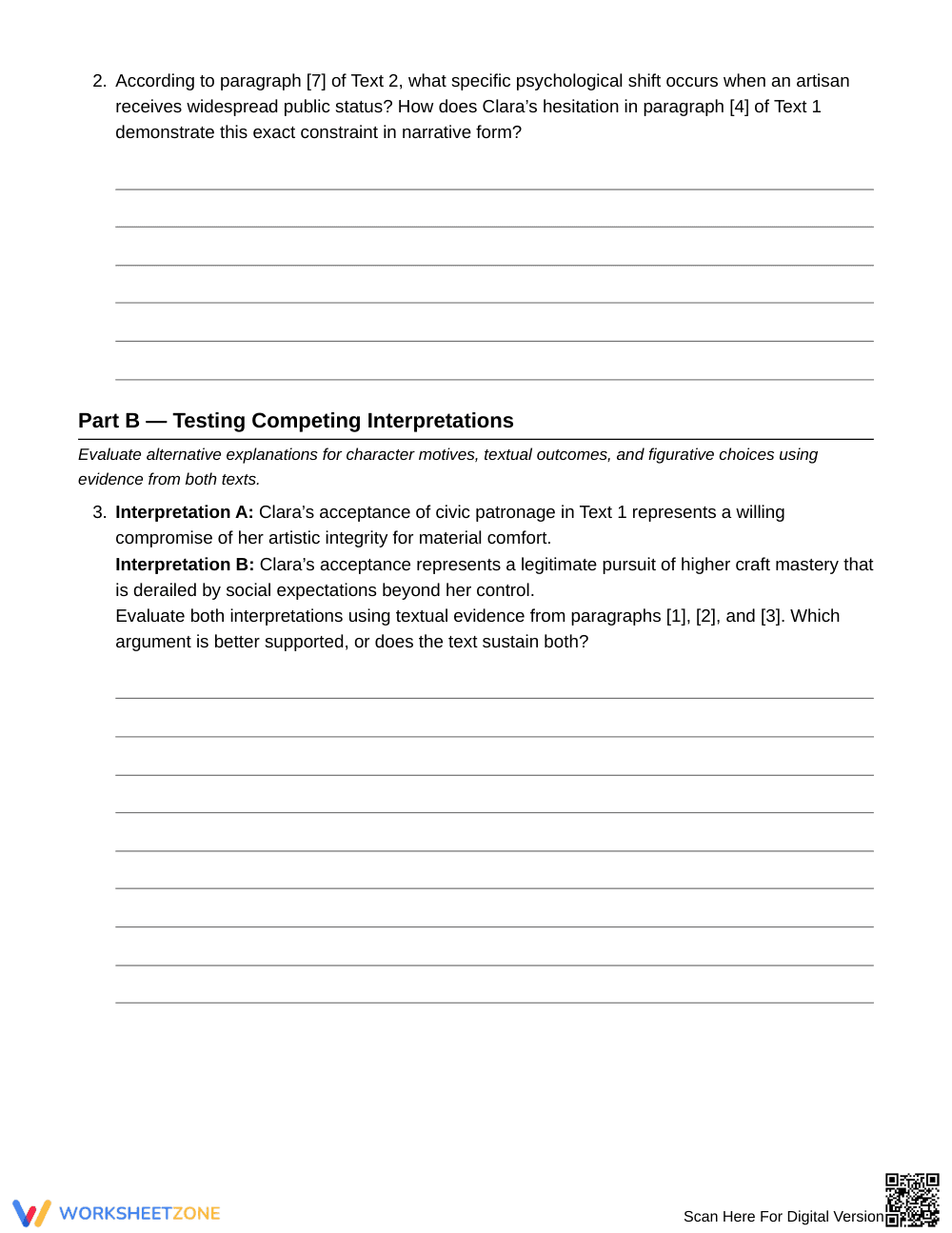 Proven Unresolved Tension Worksheet | Grade 10 English II - Page 4