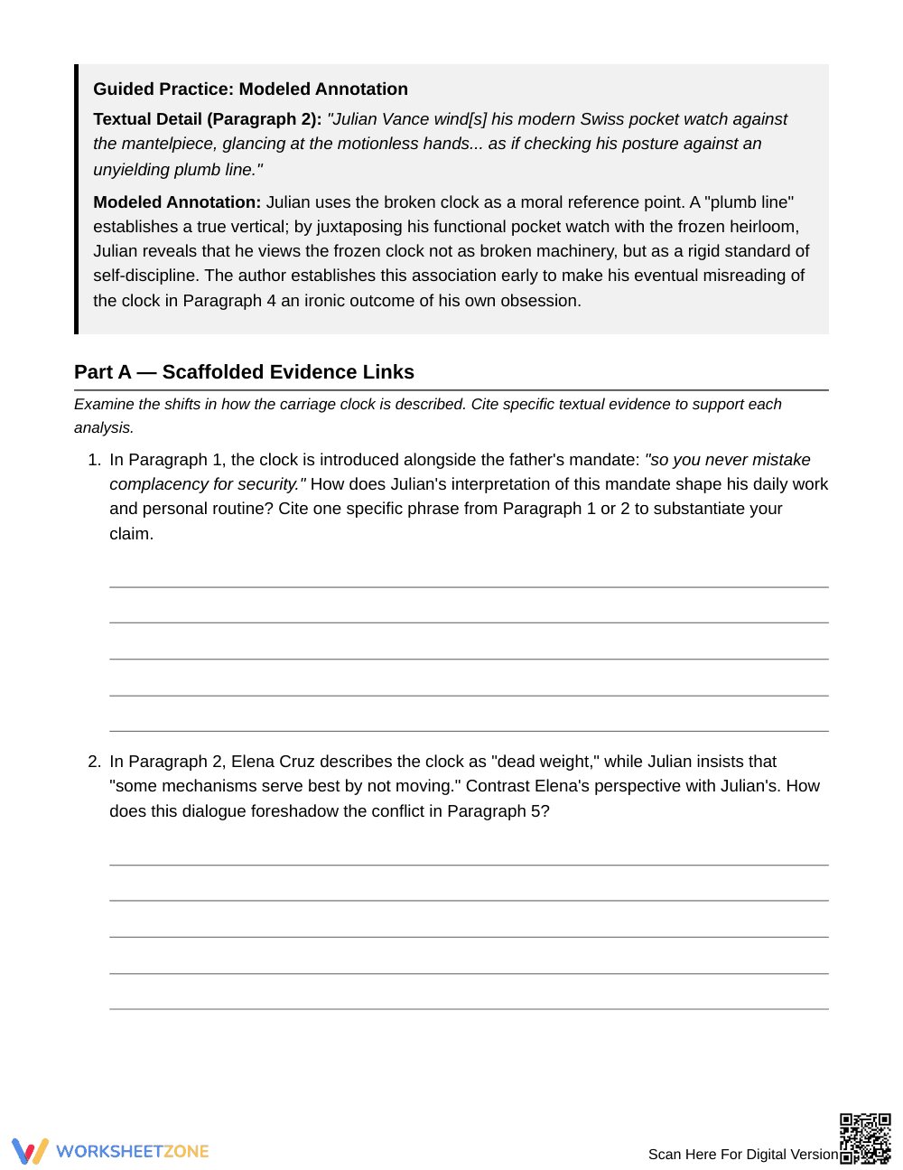 Complete Recurring Object Worksheet | Grade 10 English II - Page 3