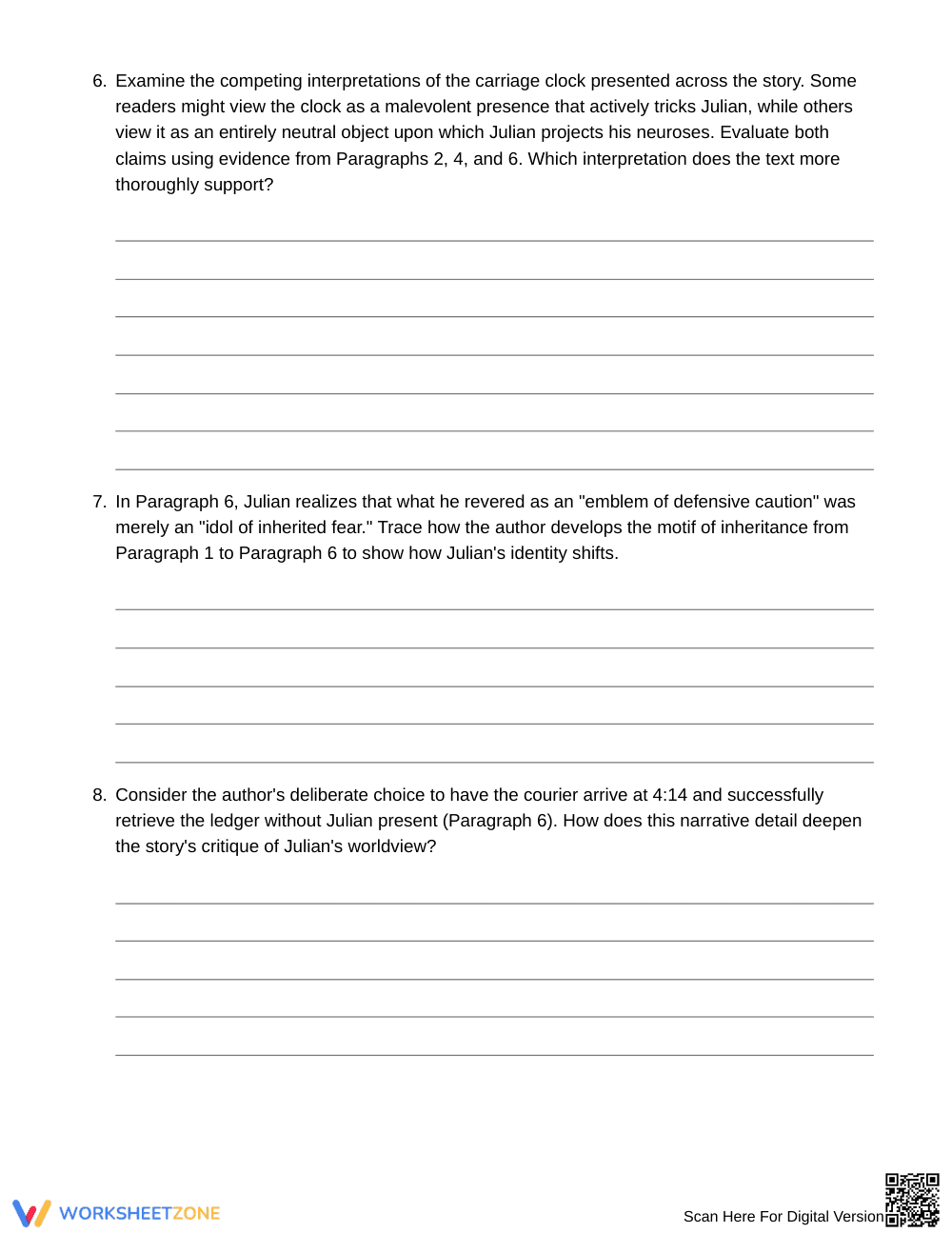 Complete Recurring Object Worksheet | Grade 10 English II - Page 5