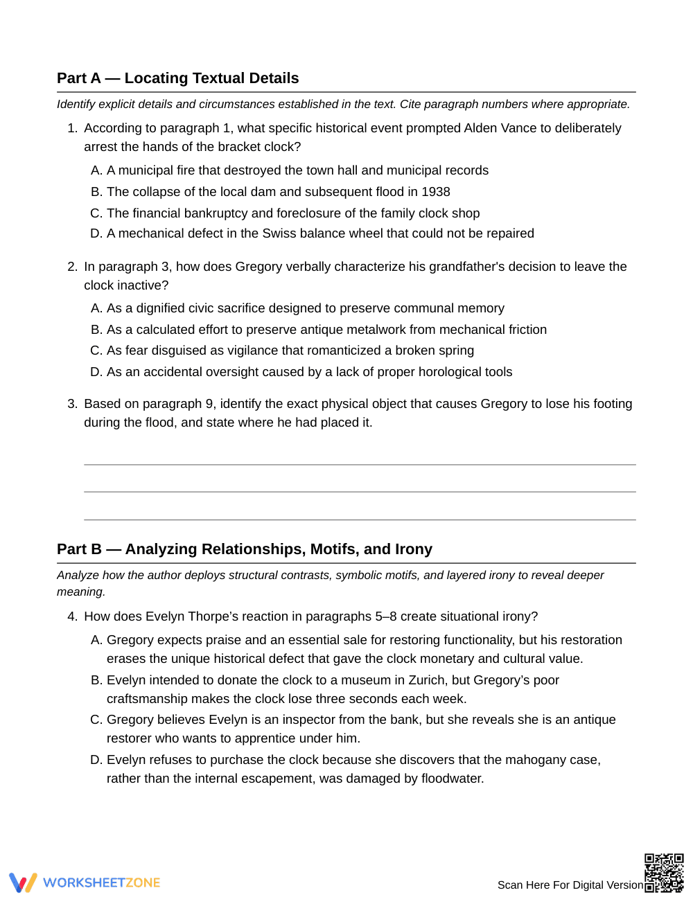 Essential Layered Irony Worksheet | Grade 10 English II - Page 3