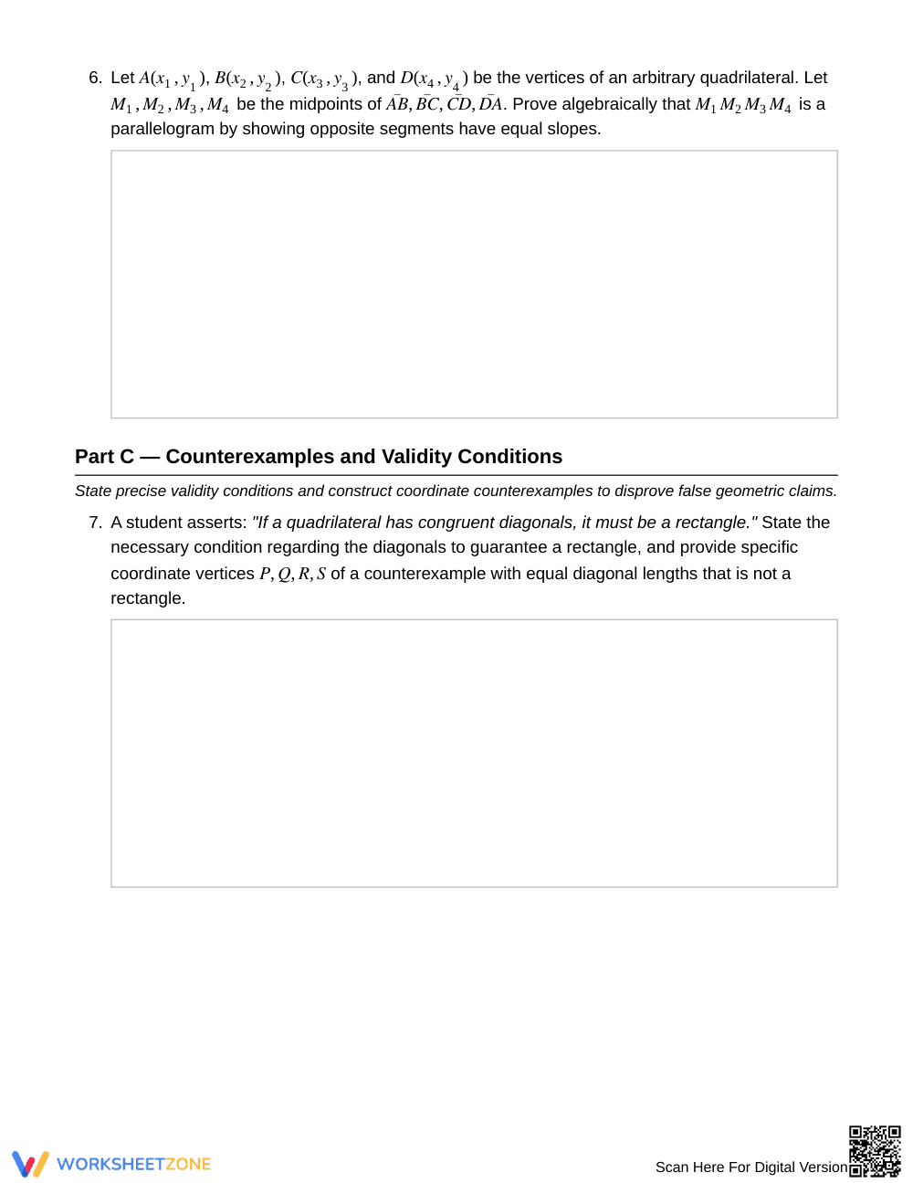 Complete Coordinate Proofs Worksheet | Grade 10 Geometry - Page 4