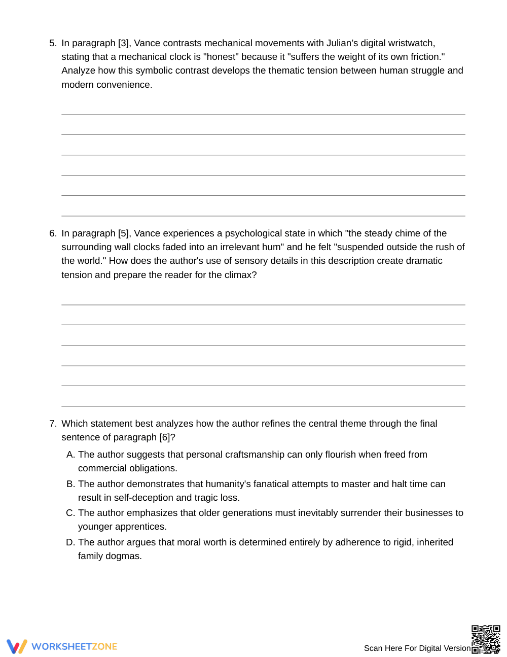 Complete Symbolism & Irony Worksheet | Grade 10 English II - Page 4