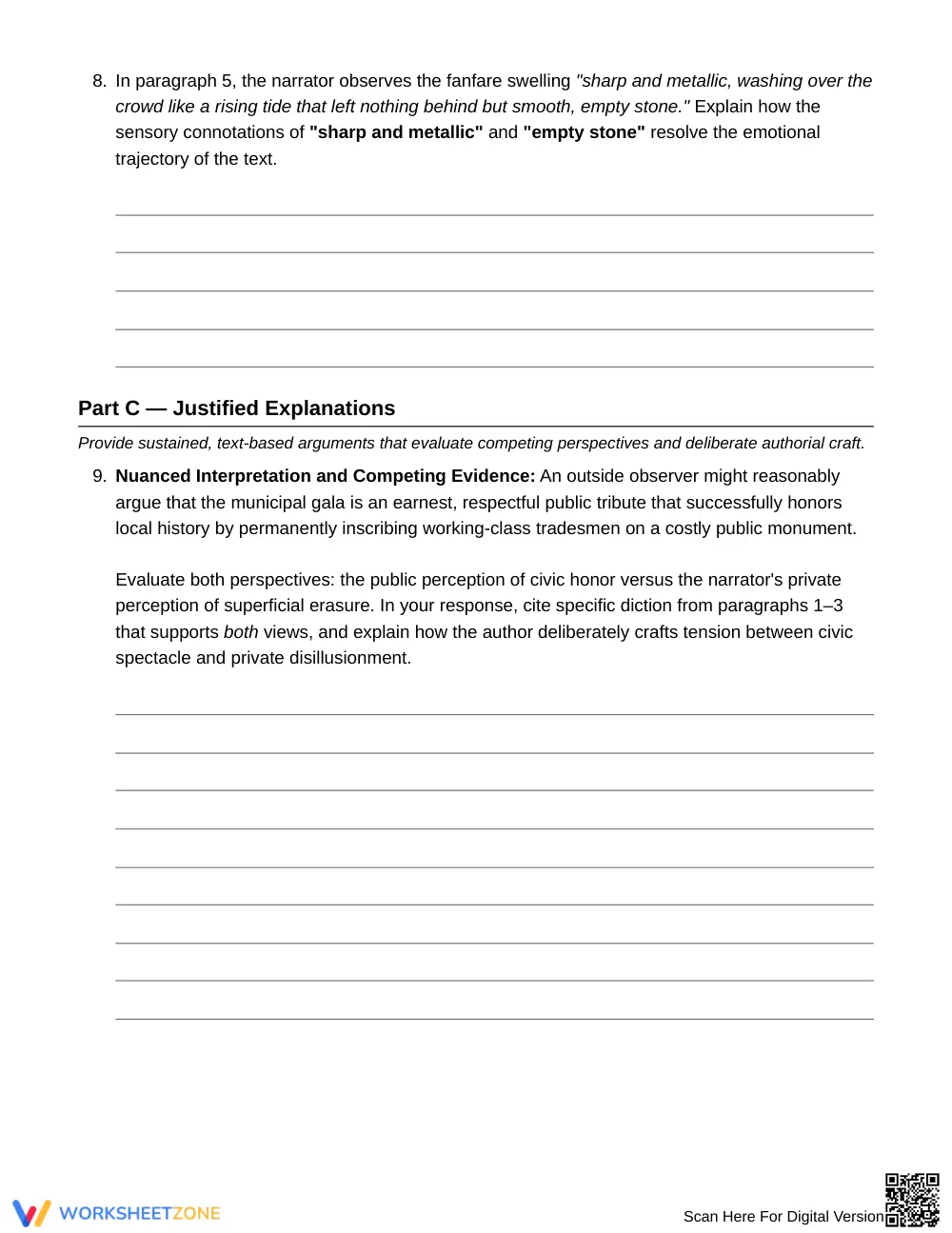 Complete Connotation & Tone Worksheet | Grade 10 English II - Page 5