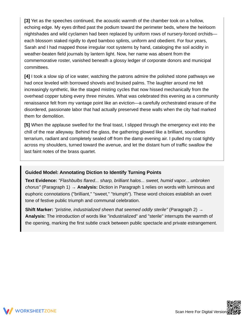 Essential Tone Shift Worksheet | Grade 10 English II - Page 2