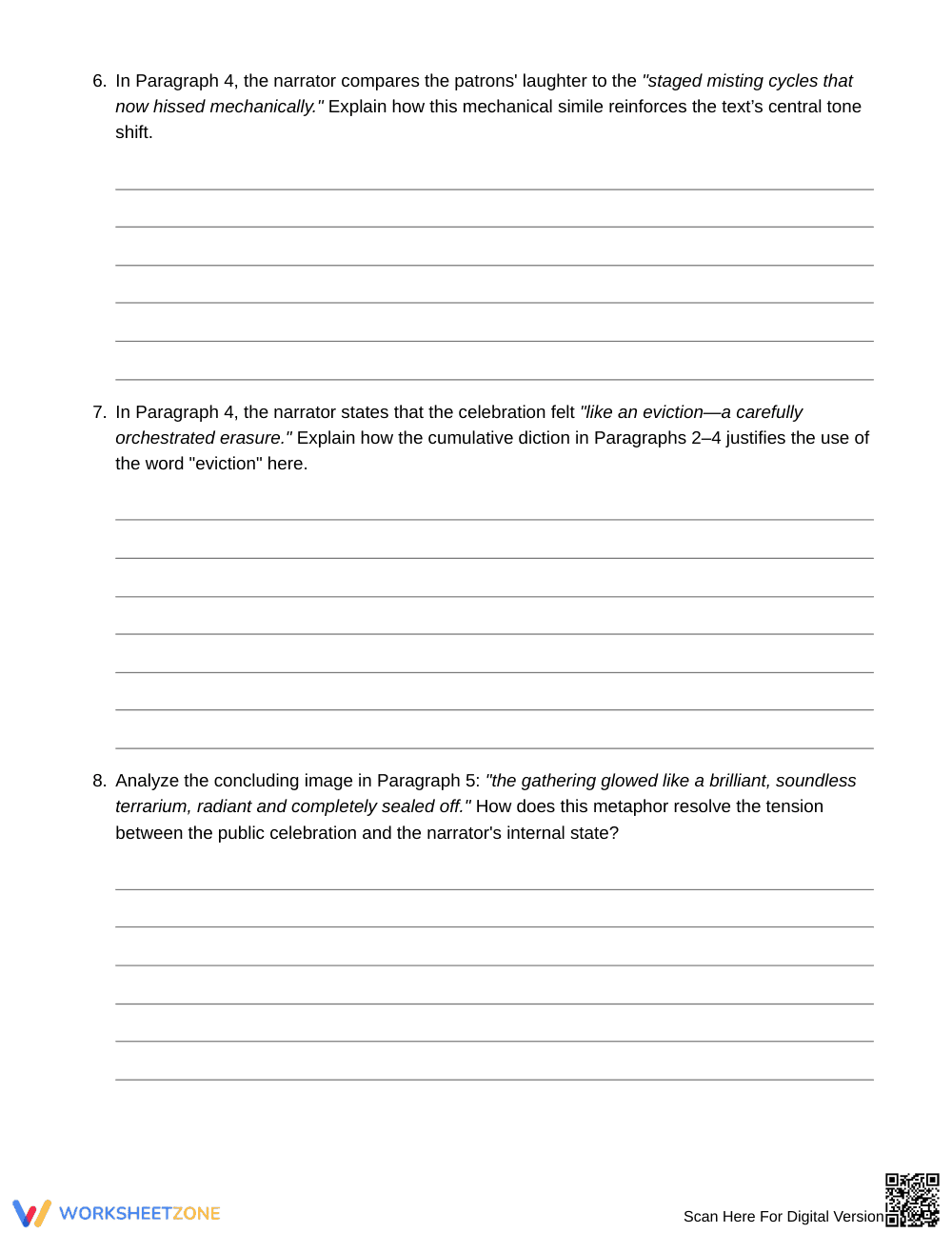 Essential Tone Shift Worksheet | Grade 10 English II - Page 5