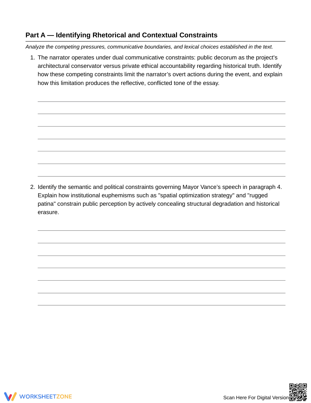Proven Word Choice Revision Worksheet | Grade 10 English II - Page 3