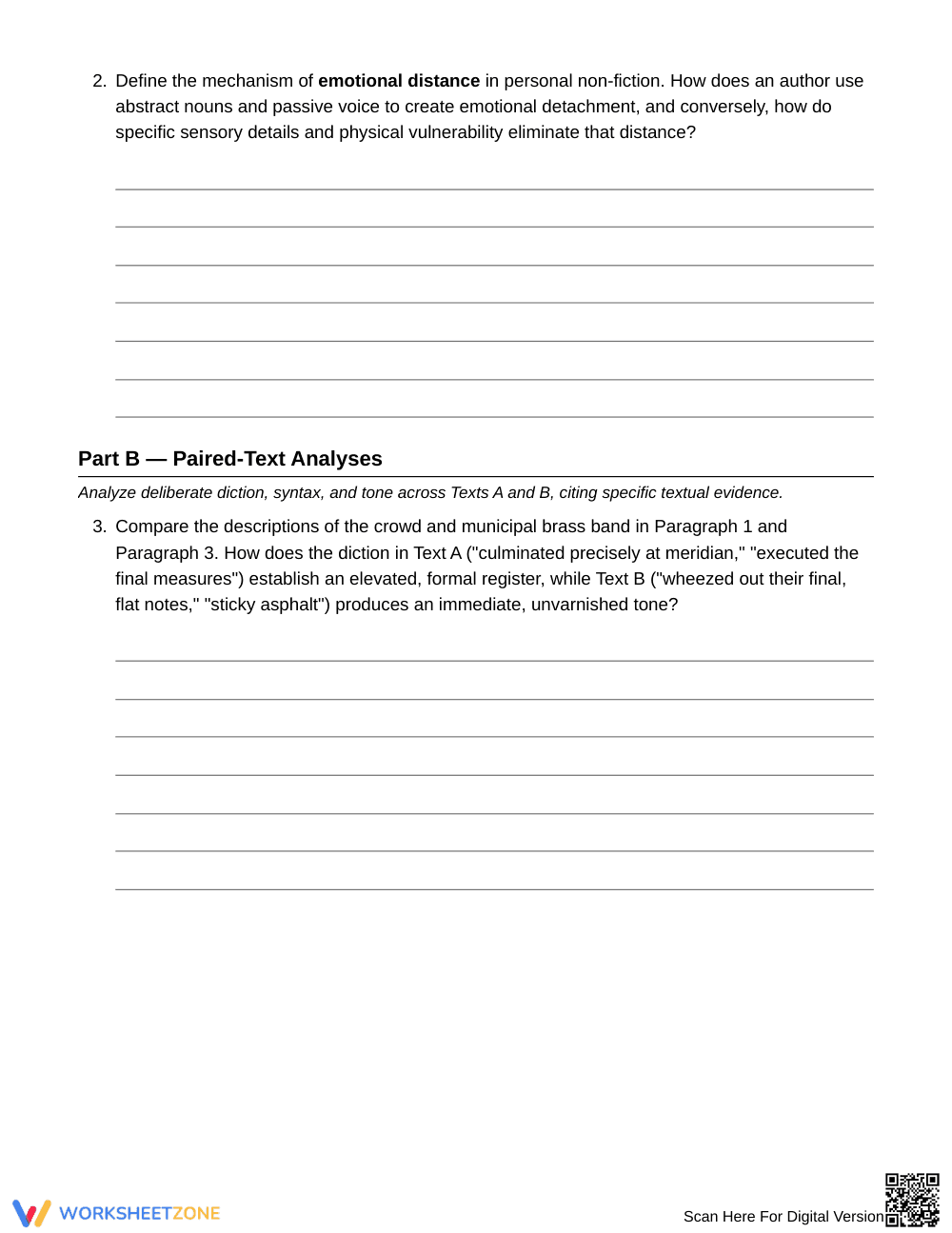 Proven Register & Distance Worksheet | Grade 10 English II - Page 3