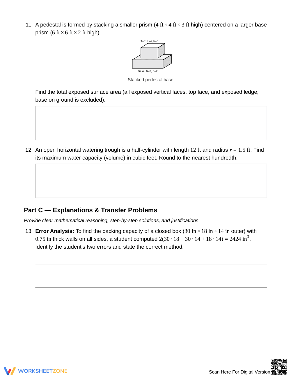 Ready Area & Volume Modeling Worksheet | Grade 10 Geometry - Page 4