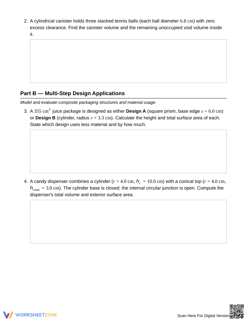 Essential Packaging Design Worksheet | Grade 10 Geometry - Page 2
