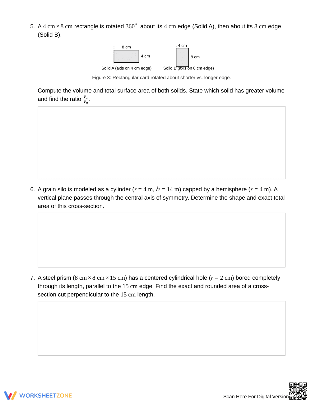 Complete 3D Cross-Sections Worksheet | Grade 10 Geometry - Page 3