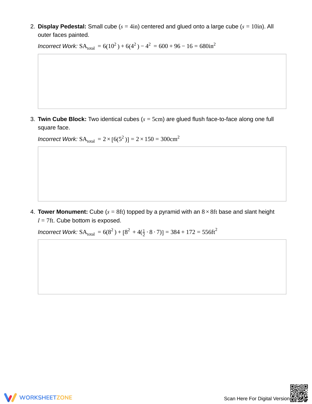 Proven Composite Surface Area Worksheet | Grade 10 Geometry - Page 2