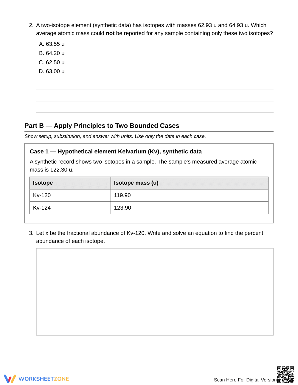 Complete Isotopic Composition Worksheet | Grade 11 Chemistry - Page 2