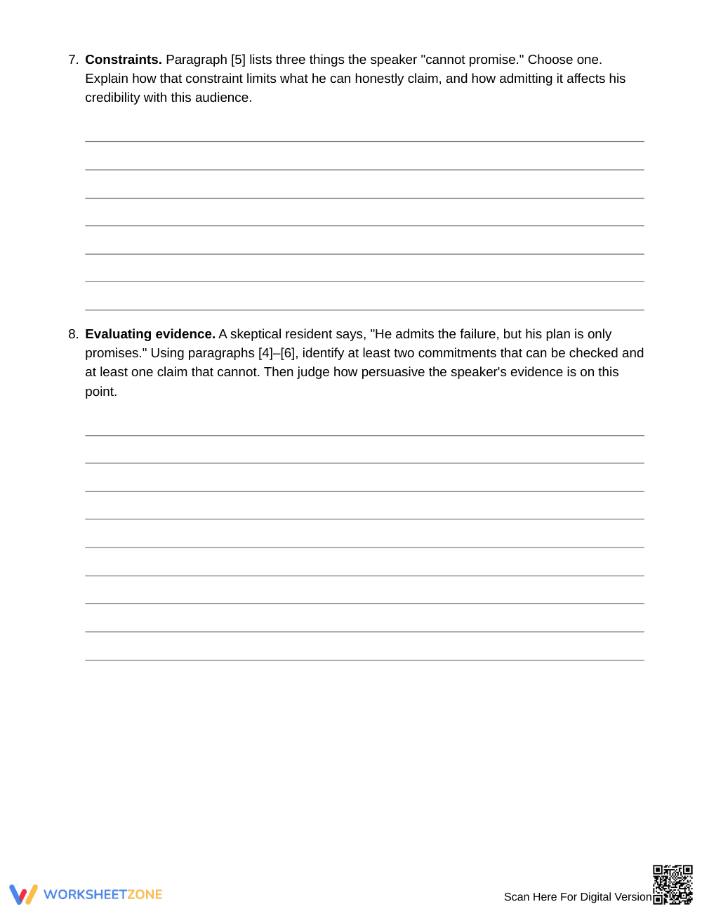 Ready Rhetorical Situation Worksheet | Grade 11 English III - Page 5