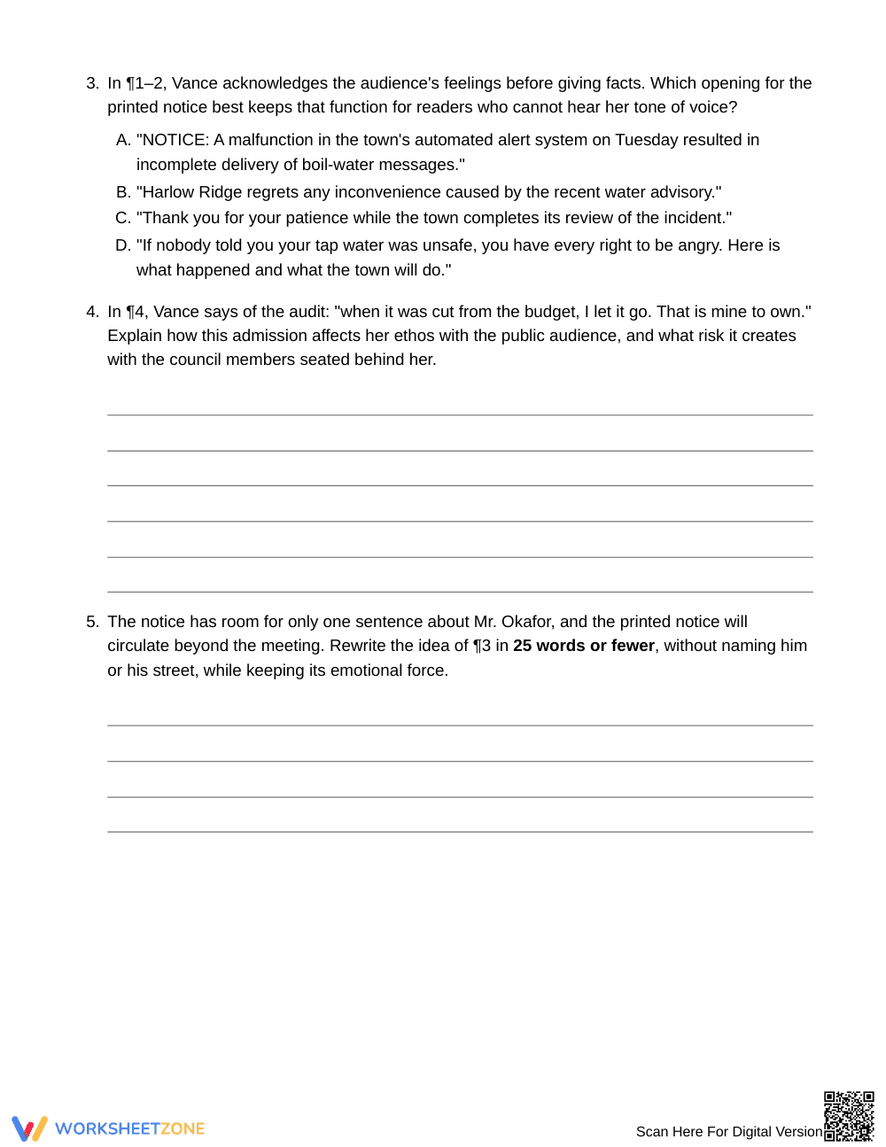 Ready Audience Adaptation Worksheet | Grade 11 English III - Page 4