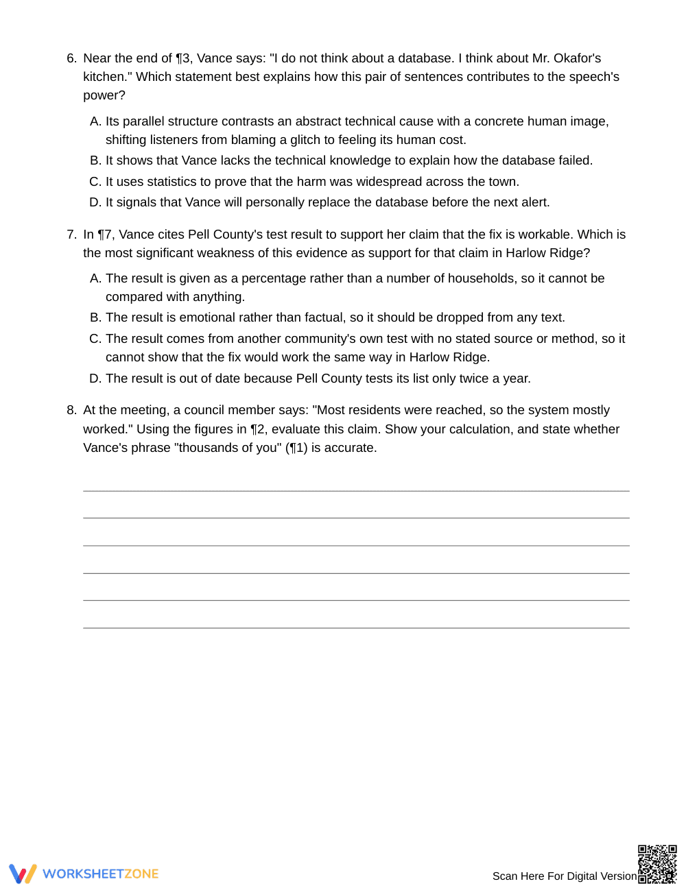Ready Audience Adaptation Worksheet | Grade 11 English III - Page 5