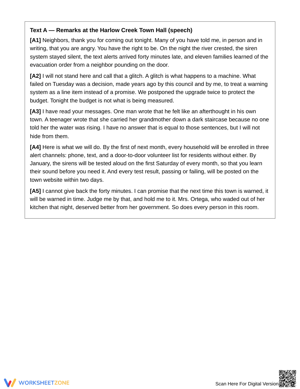 Ready Rhetoric Comparison Worksheet | Grade 11 English III - Page 2