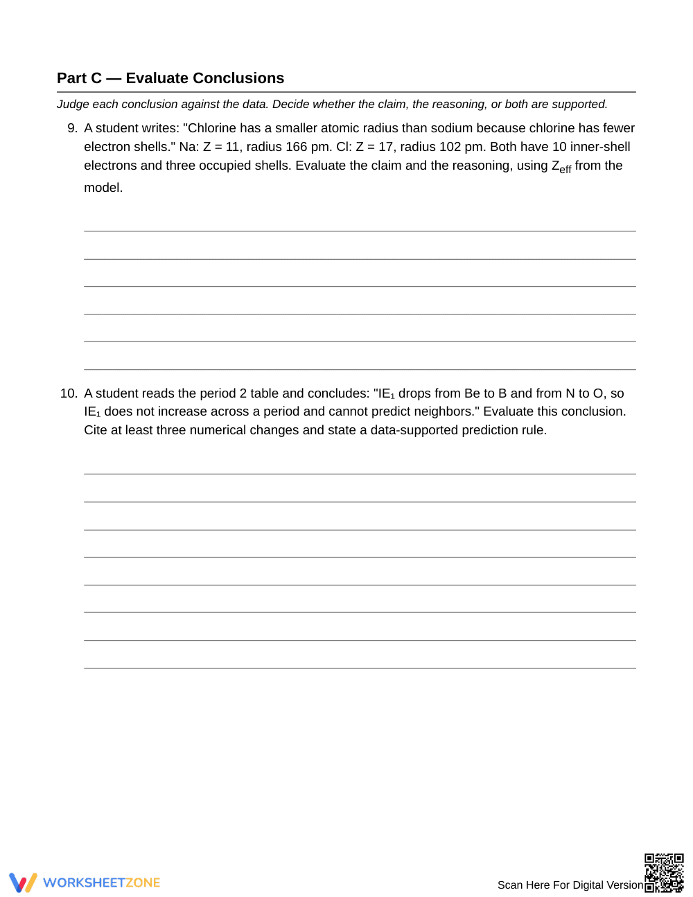 Ready Neighboring Elements Worksheet | Grade 11 Chemistry - Page 5