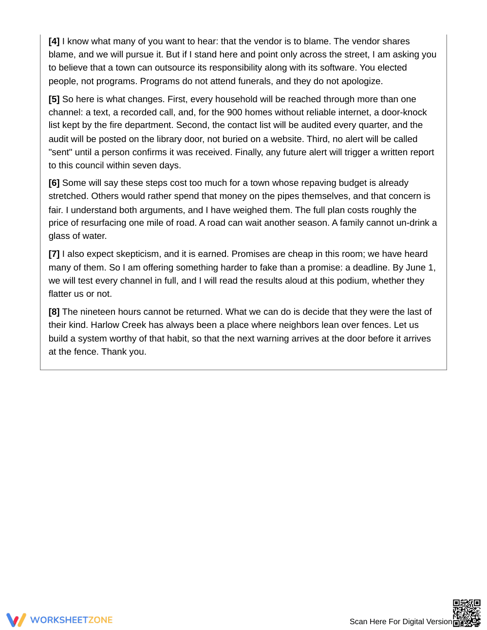 Printable Situational Fit Worksheet | Grade 11 English III - Page 2