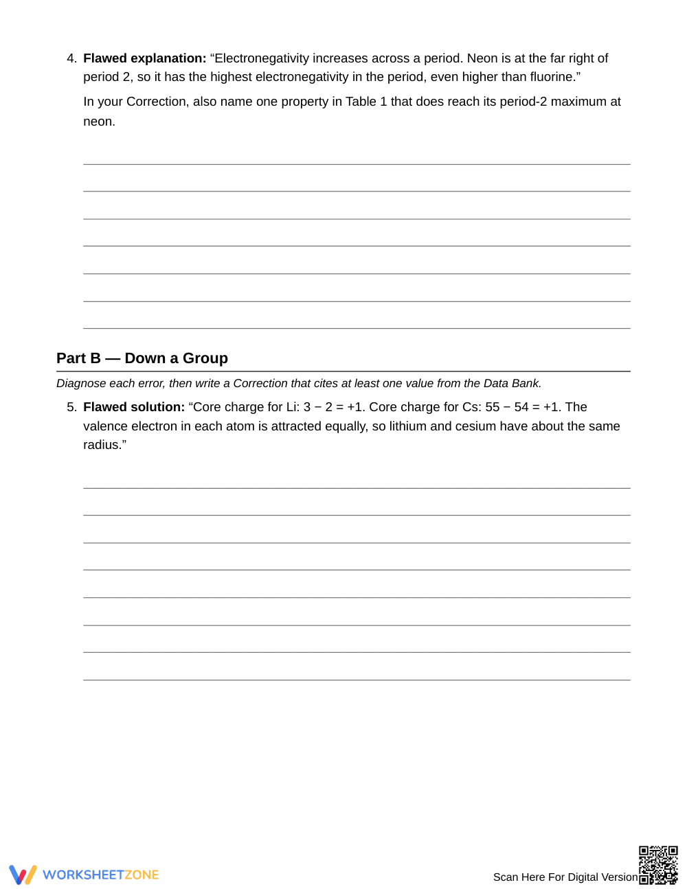 Ready Periodic Trend Errors Worksheet | Grade 11 Chemistry - Page 4