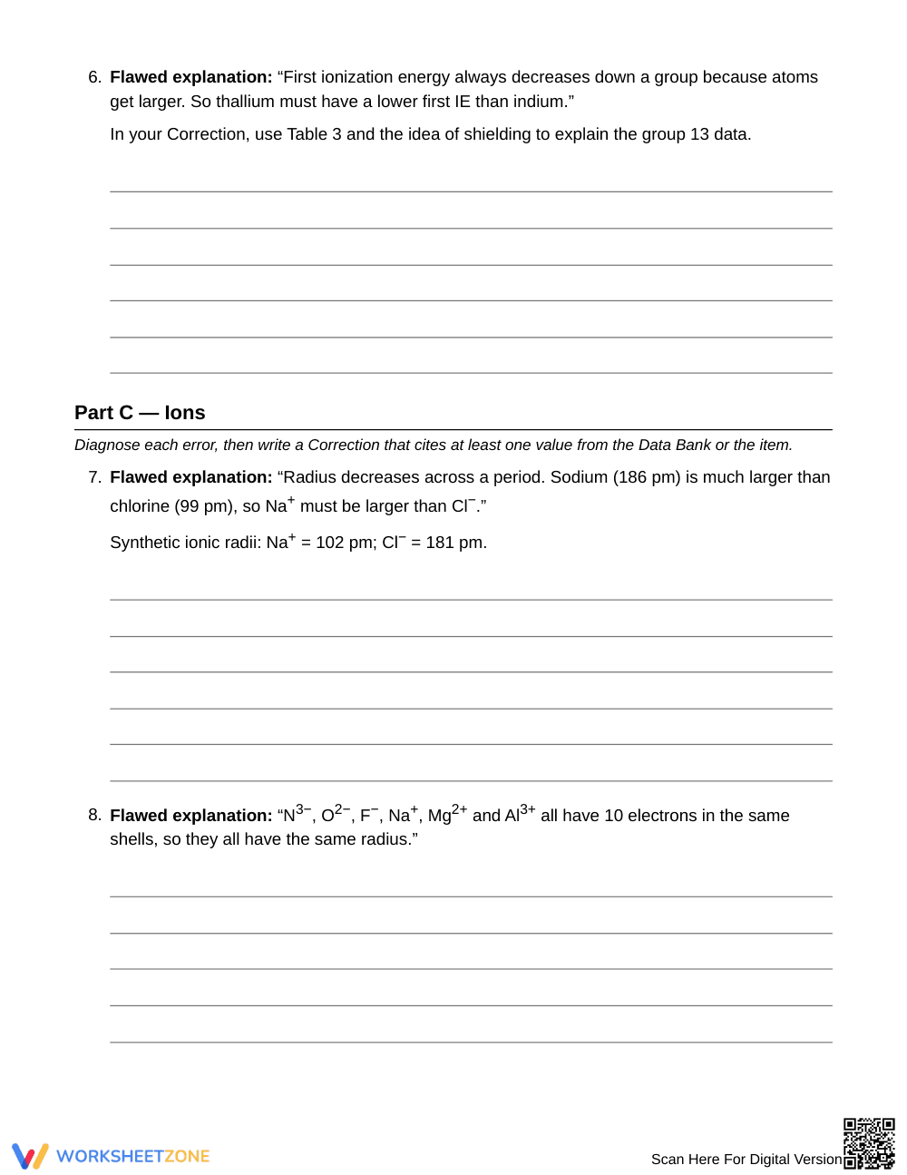 Ready Periodic Trend Errors Worksheet | Grade 11 Chemistry - Page 5