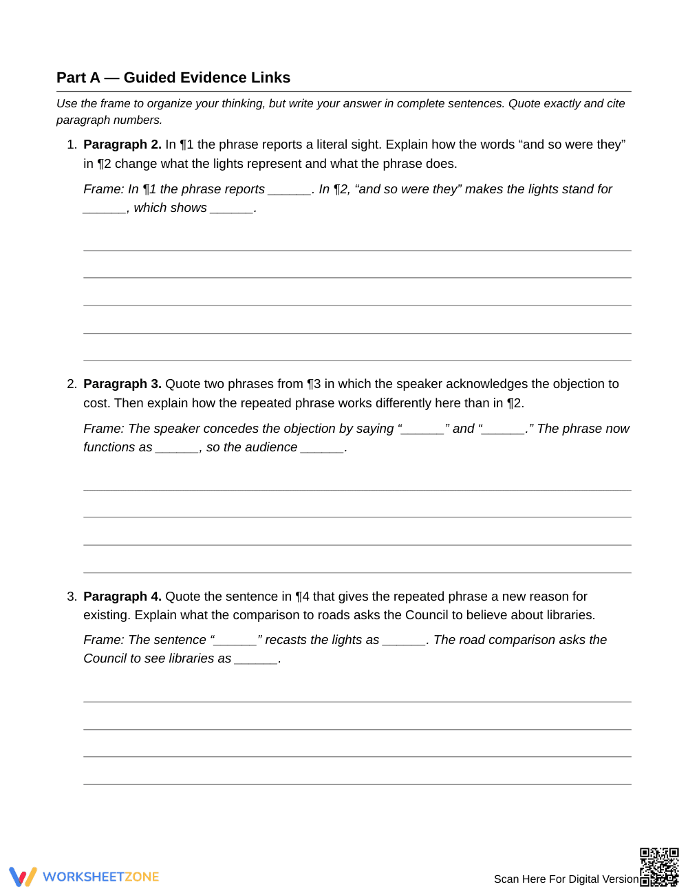 Printable Repeated Phrase Worksheet | Grade 11 English III - Page 3