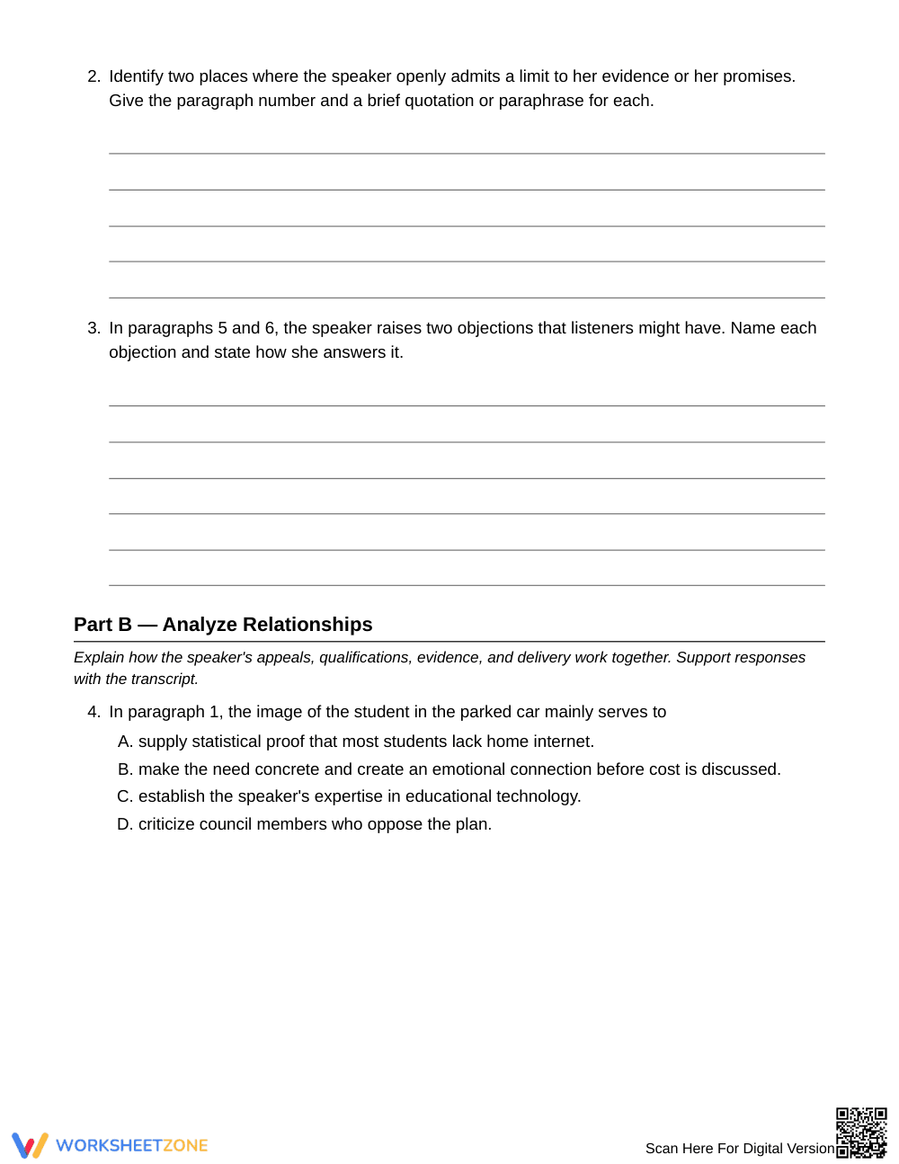 Free Appeals & Qualifiers Worksheet | Grade 11 English III - Page 3