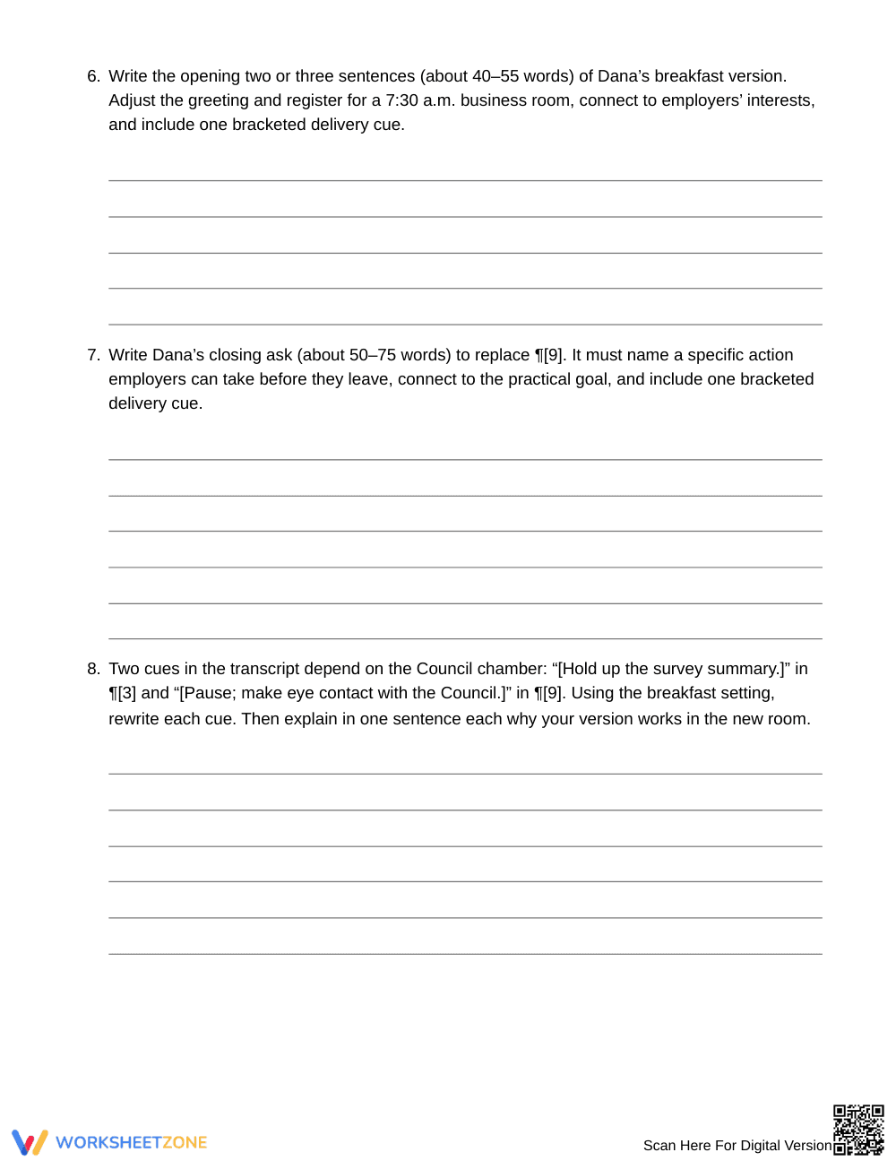 Ready Speech Restructuring Worksheet | Grade 11 English III - Page 5